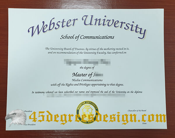 Webster University diploma