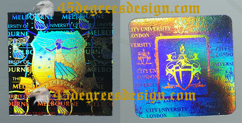 University of Melbourne degree hologram