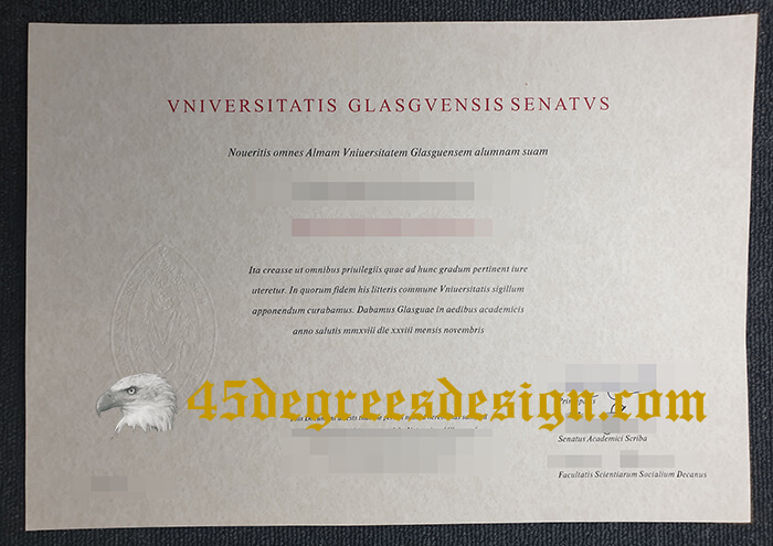  Vniversitatis Glasgvensis Senatvs certificate 