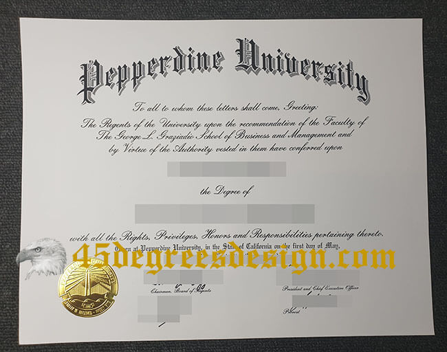 Pepperdine University diploma