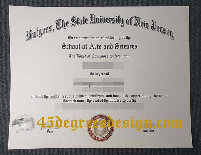 Rutgers University diploma