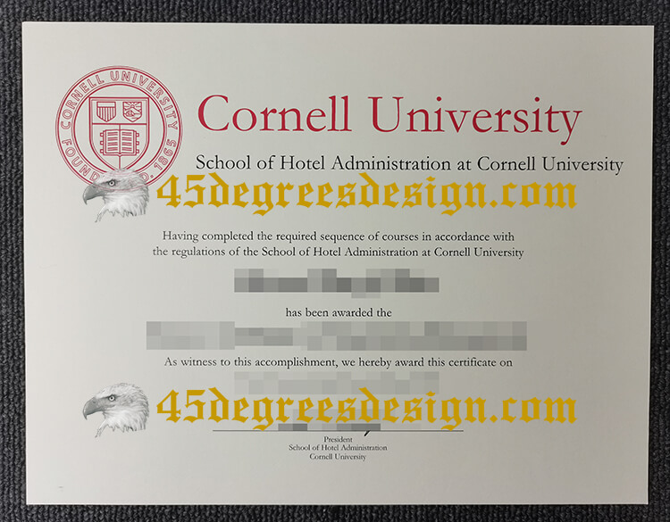 fake Cornell University School of Hotel Administration degree
