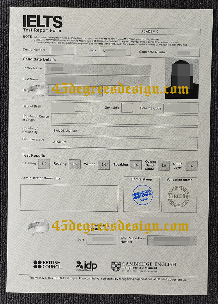IELTS certificate
