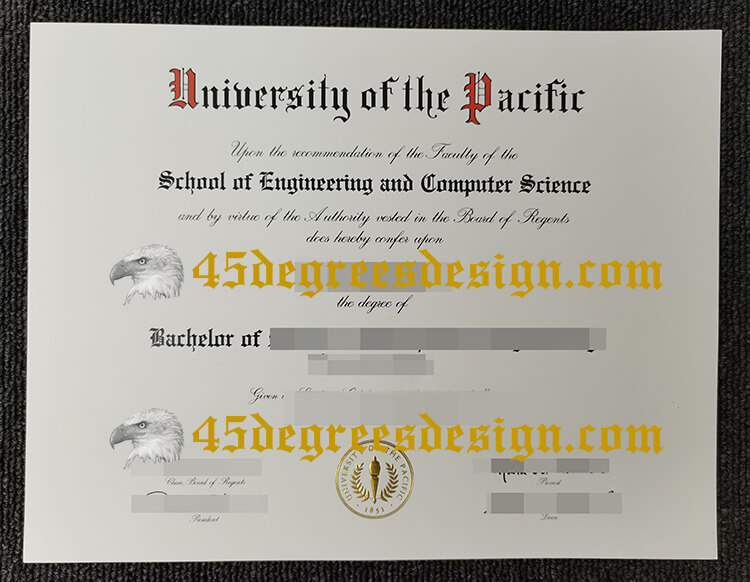 University of the Pacific diploma
