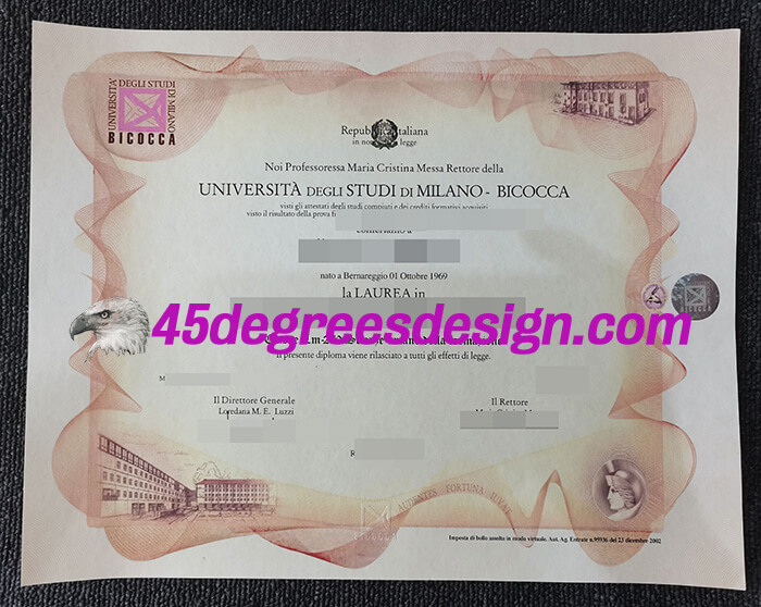  Università degli Studi di Milano-Bicocca diploma 