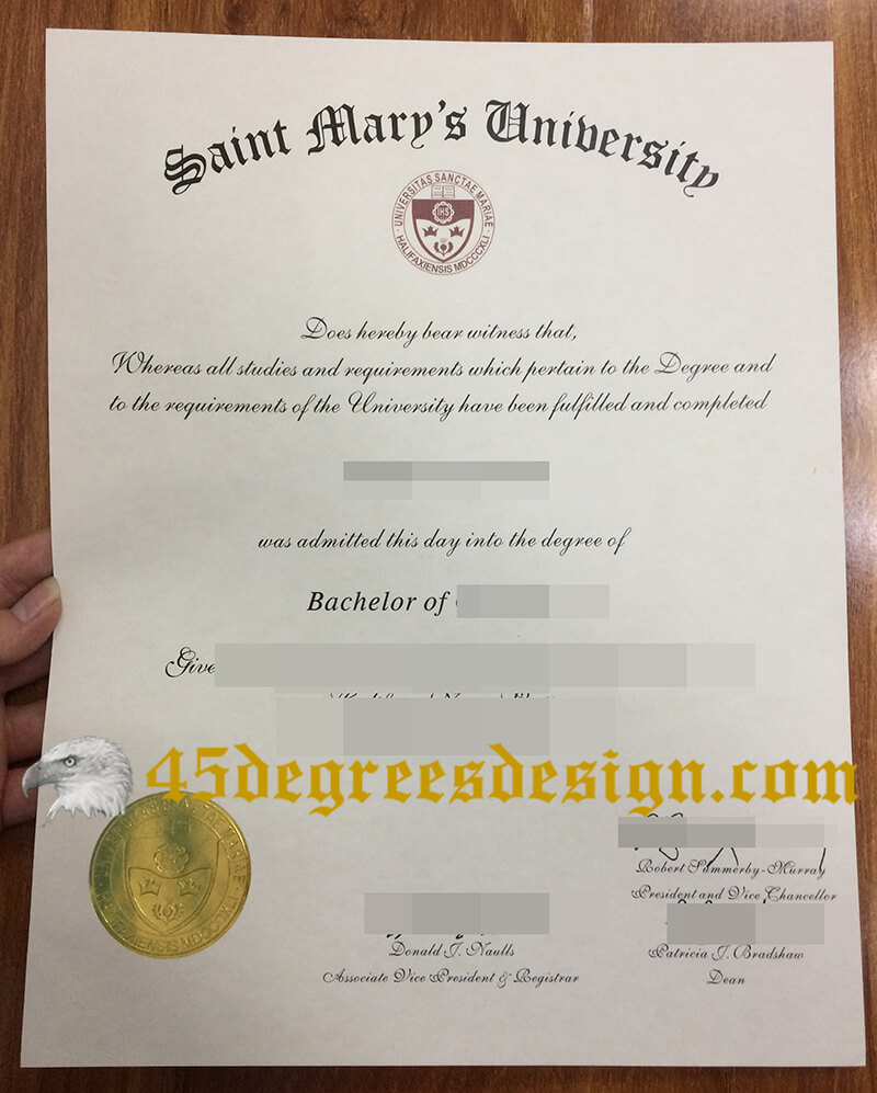 Saint Mary's University diploma