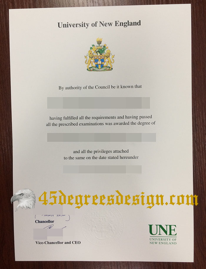University of New England diploma