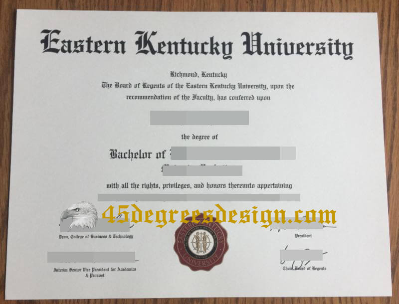 Eastern Kentucky University diploma