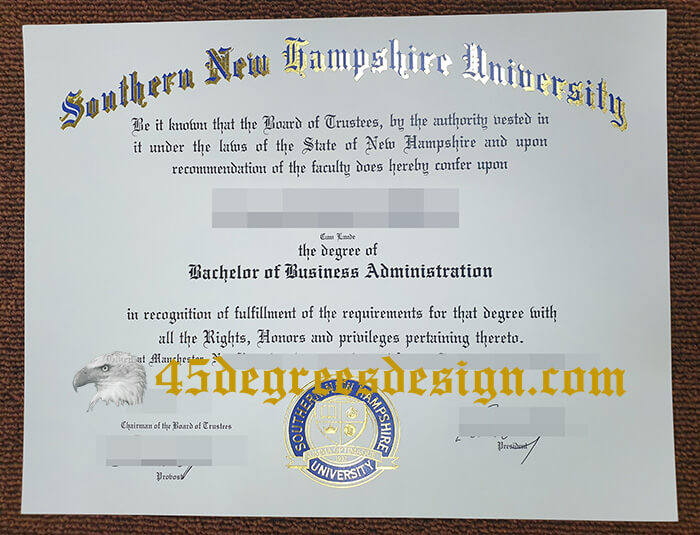 Southern New Hampshire University diploma