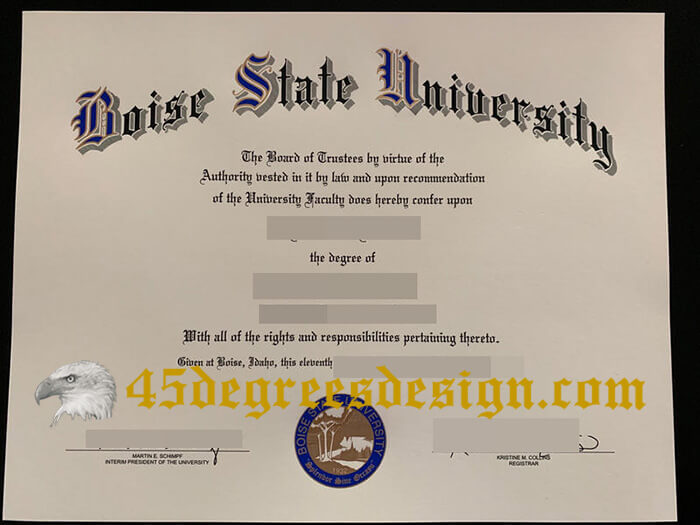 Boise State University (BSU) diploma