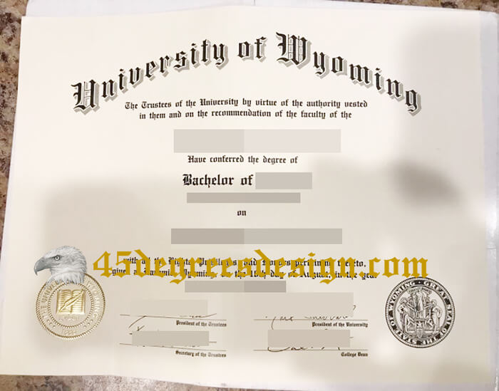 University of Wyoming diploma