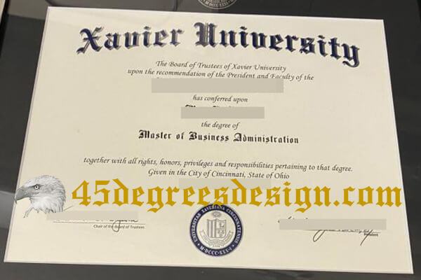 Xavier University diploma 