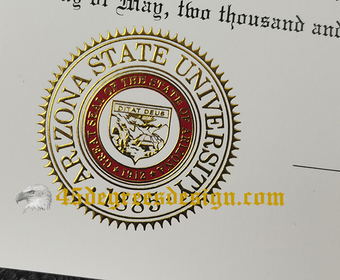 Arizona State University diploma stamp