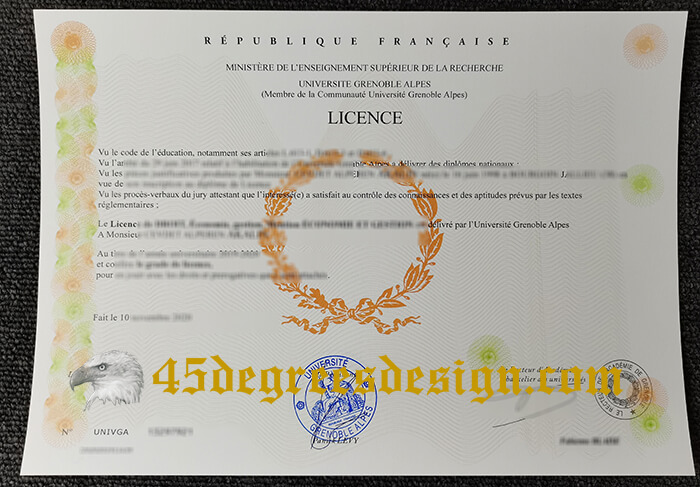 Grenoble Alps University diploma