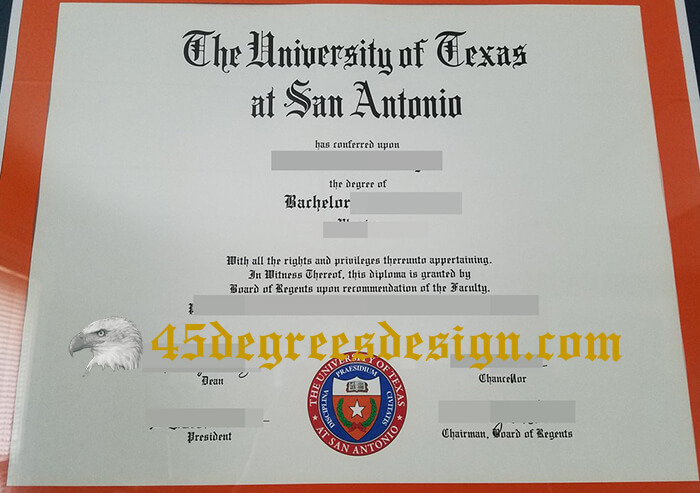 UTSA diploma 