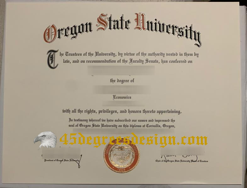Oregon State University diploma