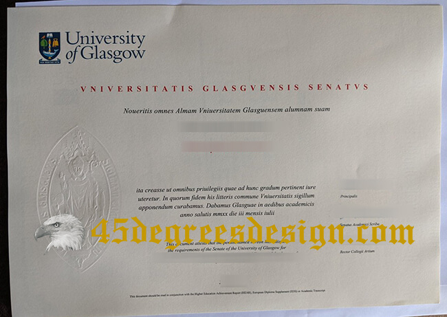 copy a fake University of Glasgow degree