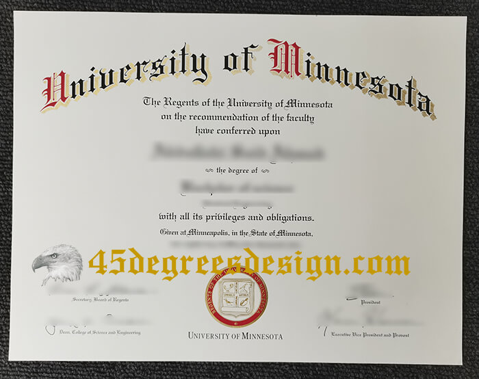 University of Minnesota diploma 