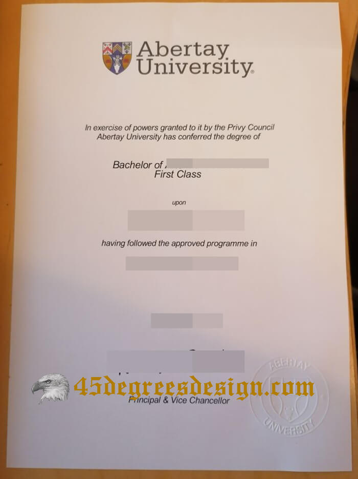 Abertay University degree