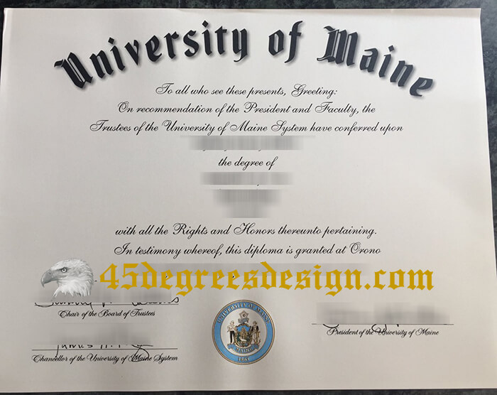 University of Maine diploma 