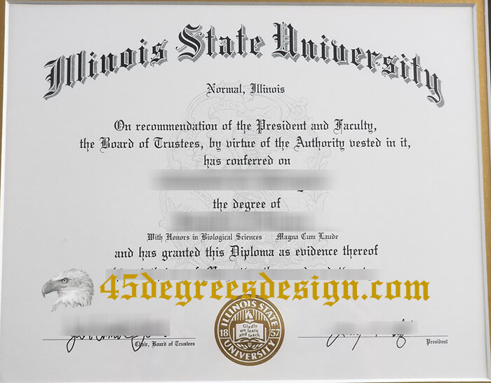 Illinois State University (ISU) diploma 