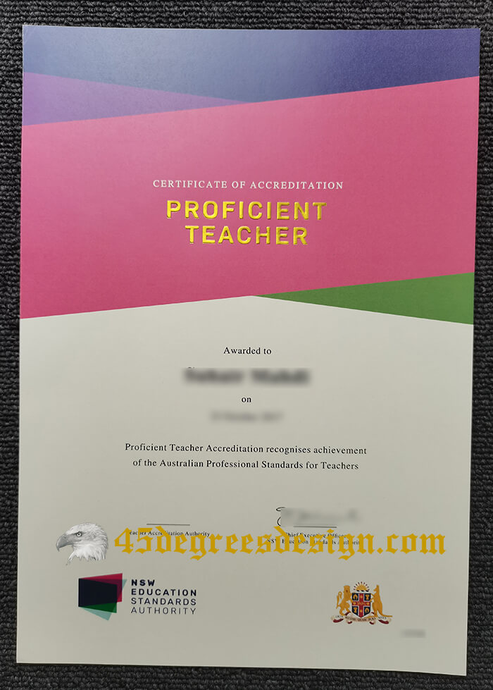 Certificate of Accreditation Proficient Teacher