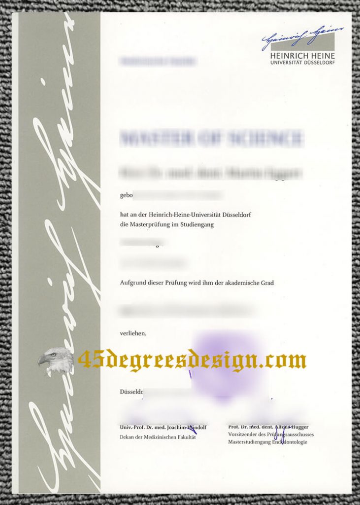 Heinrich Heine University Düsseldorf diploma