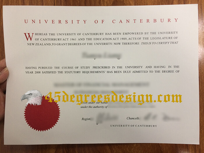 University of Canterbury diploma 