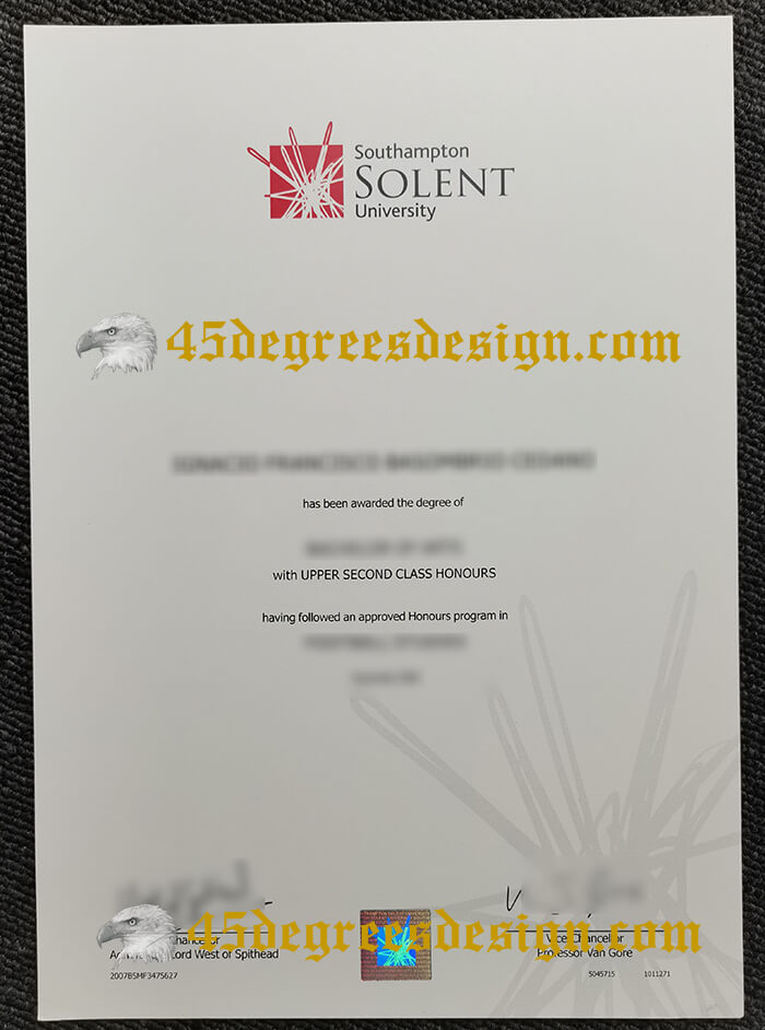  Southampton Solent University degree