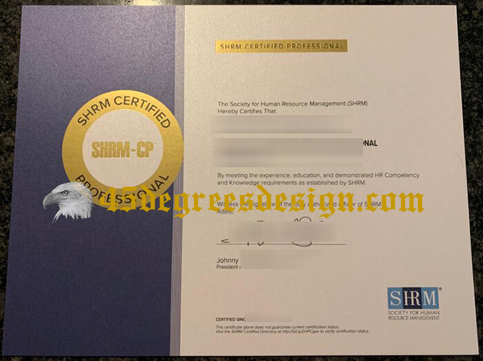 SHRM certificae