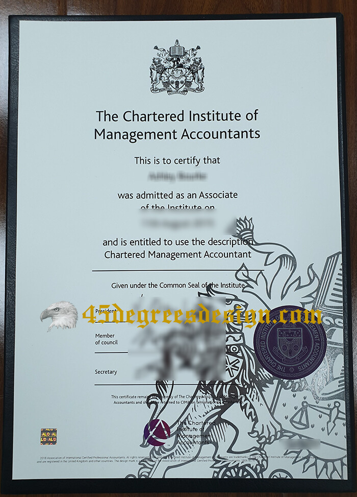 Chartered Institute of Management Accountants (CIMA) certificate