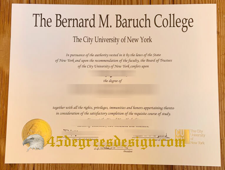 Baruch College diploma
