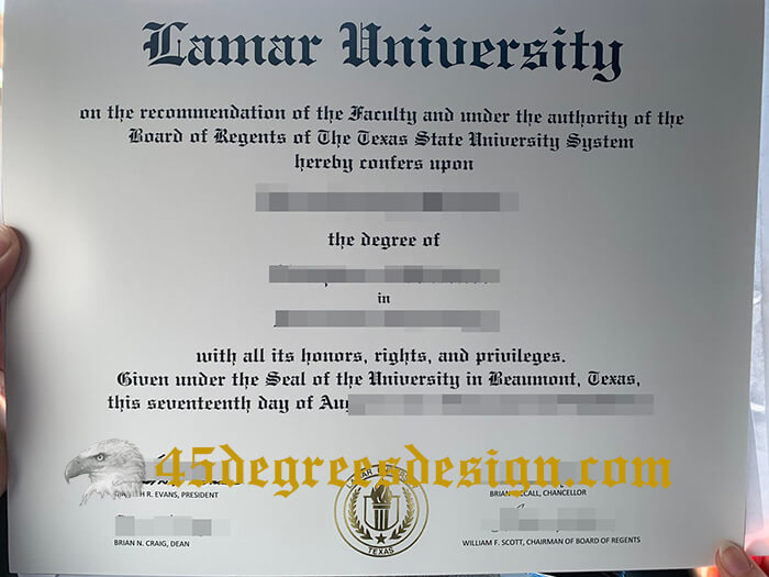 Lamar University Diploma