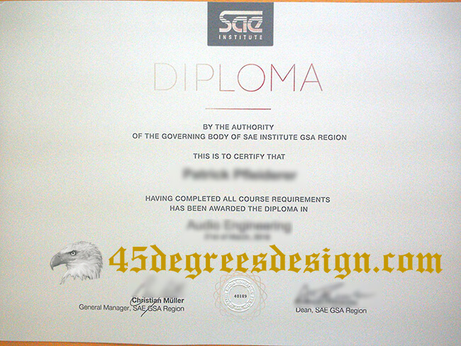 SAE Institute diploma