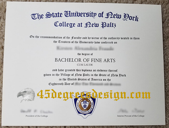 SUNY New Paltz diploma 