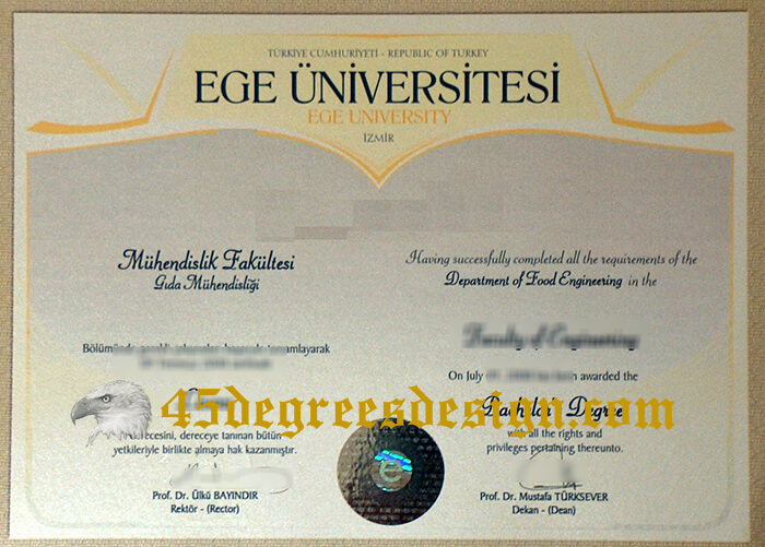 Ege University degree 