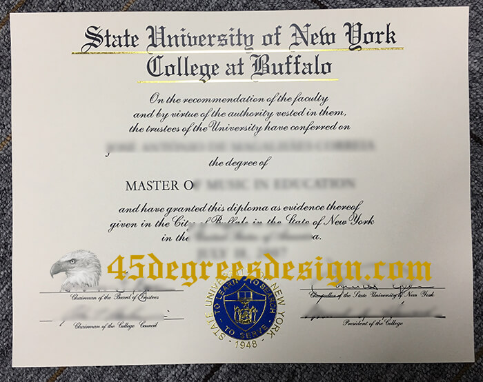 State University of New York College at Buffalo diploma 