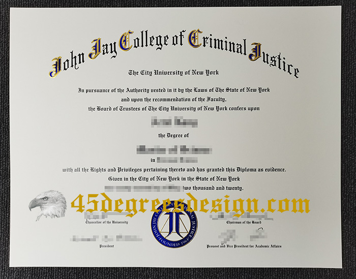 John Jay College of Criminal Justice diploma