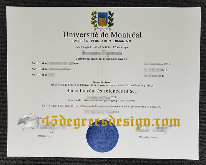 Université De Montréal Diploma