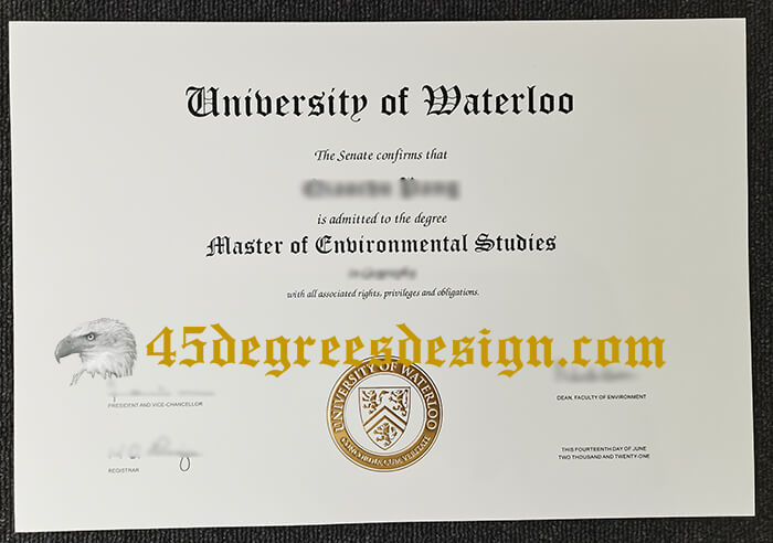 University of Waterloo master diploma 