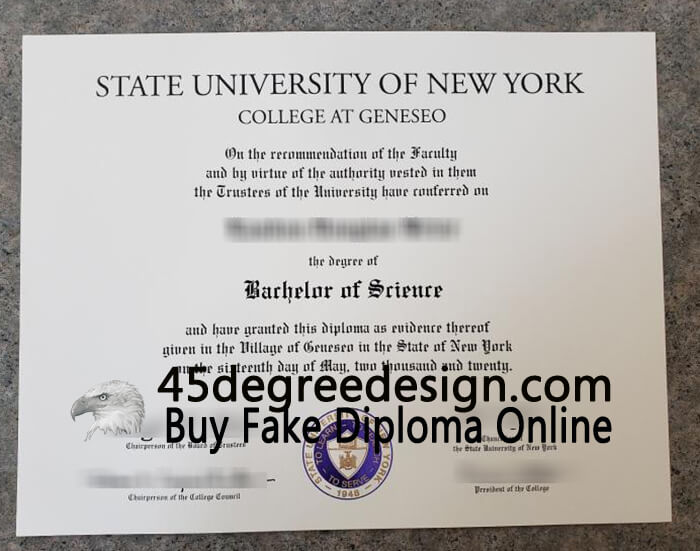 SUNY Geneseo diploma 