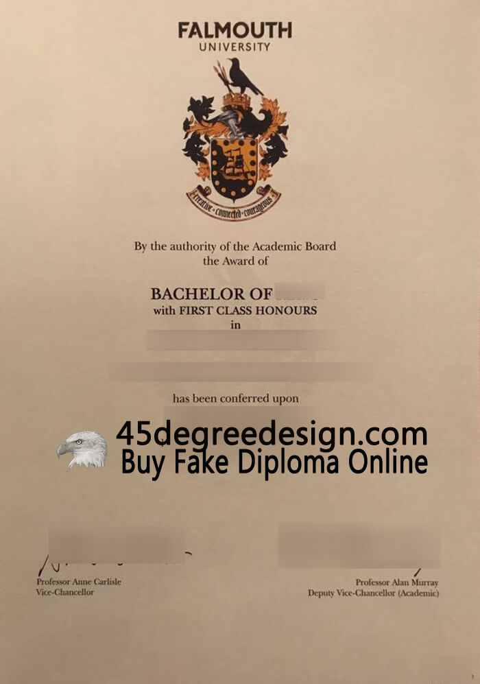 Falmouth University diploma 