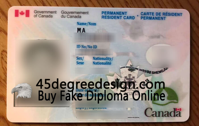 Canada permanent resident card