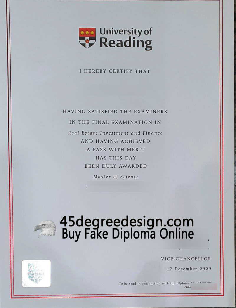 University of Reading degree 