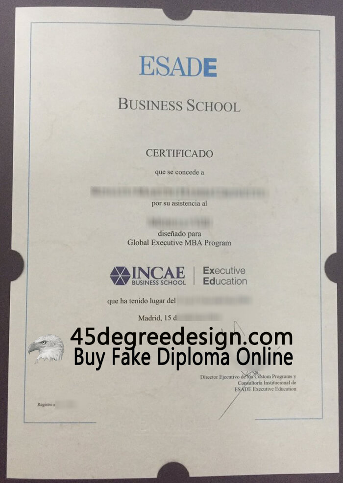 ESADE Business School diploma 