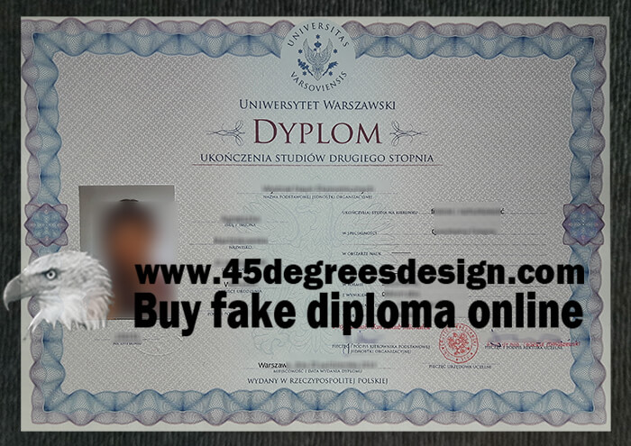 University of Warsaw diploma 