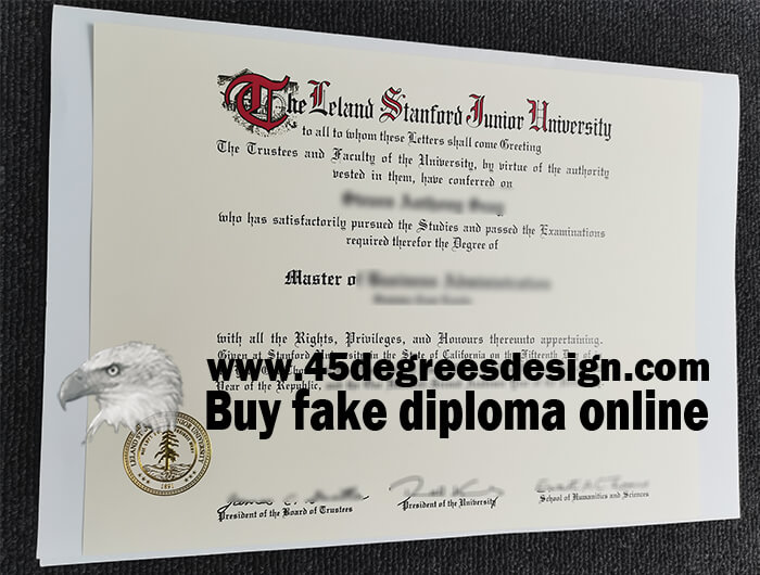 Leland Stanford Junior University diploma 