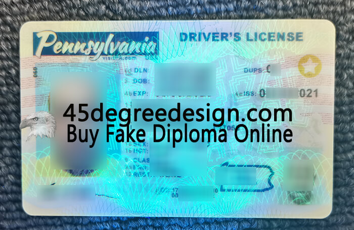 Scannable Pennsylvania fake driver’s license