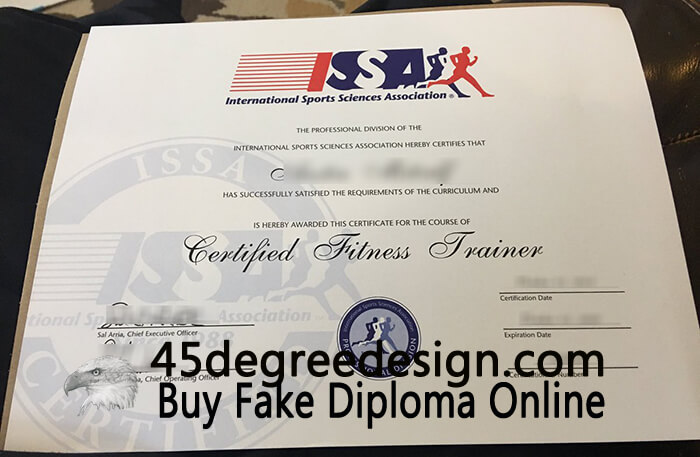 International Sports Sciences Association (ISSA) certificate
