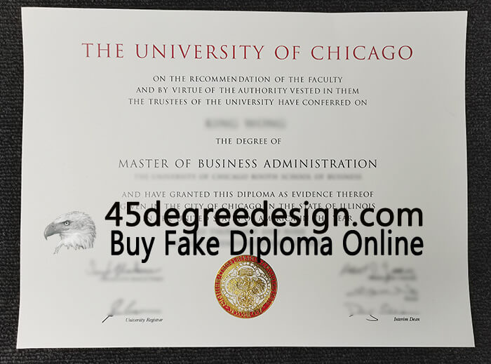 University of Chicago MBA diploma